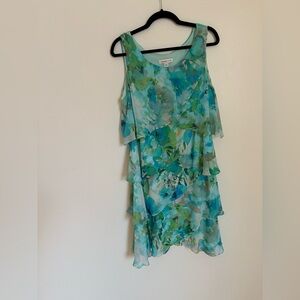 Coldwater Creek Light Blue Floral Dress - L